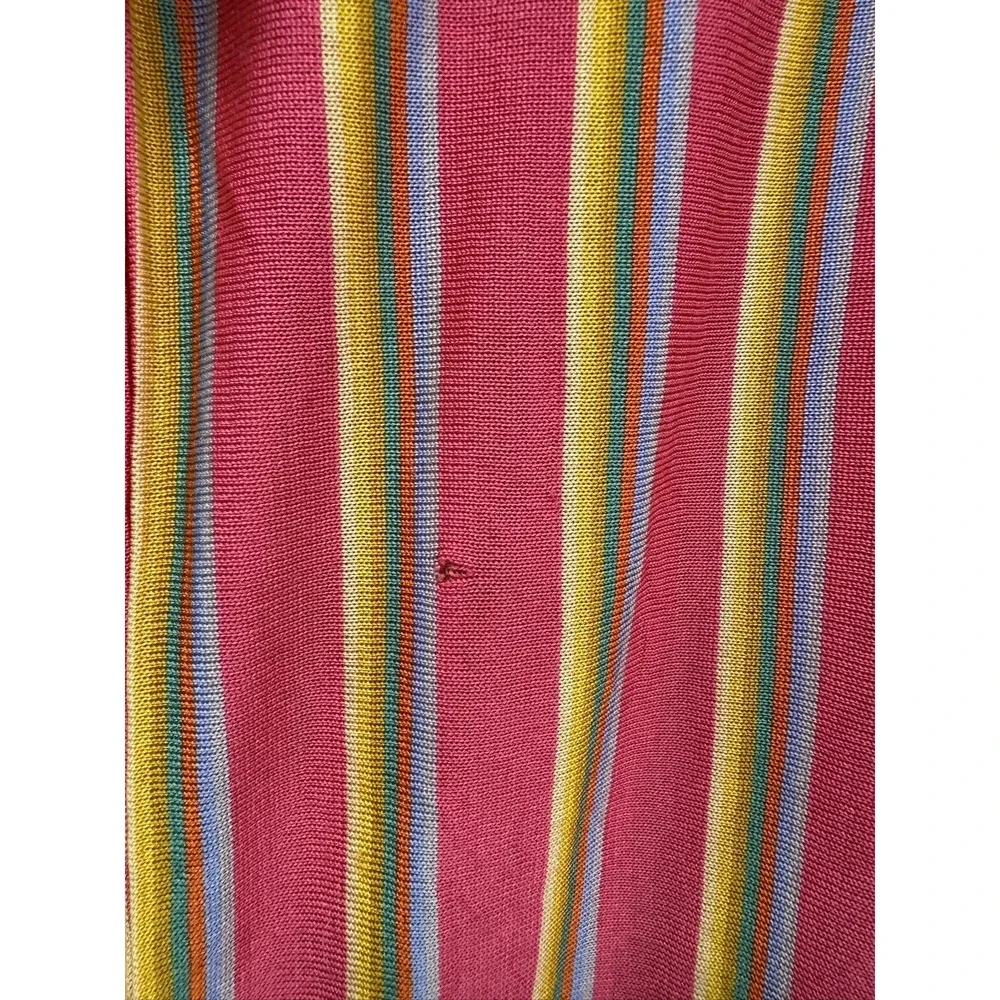 Vintage Europe‎ Craft Sweater Mens Small Multicolor Stripe Mock Neck 80s